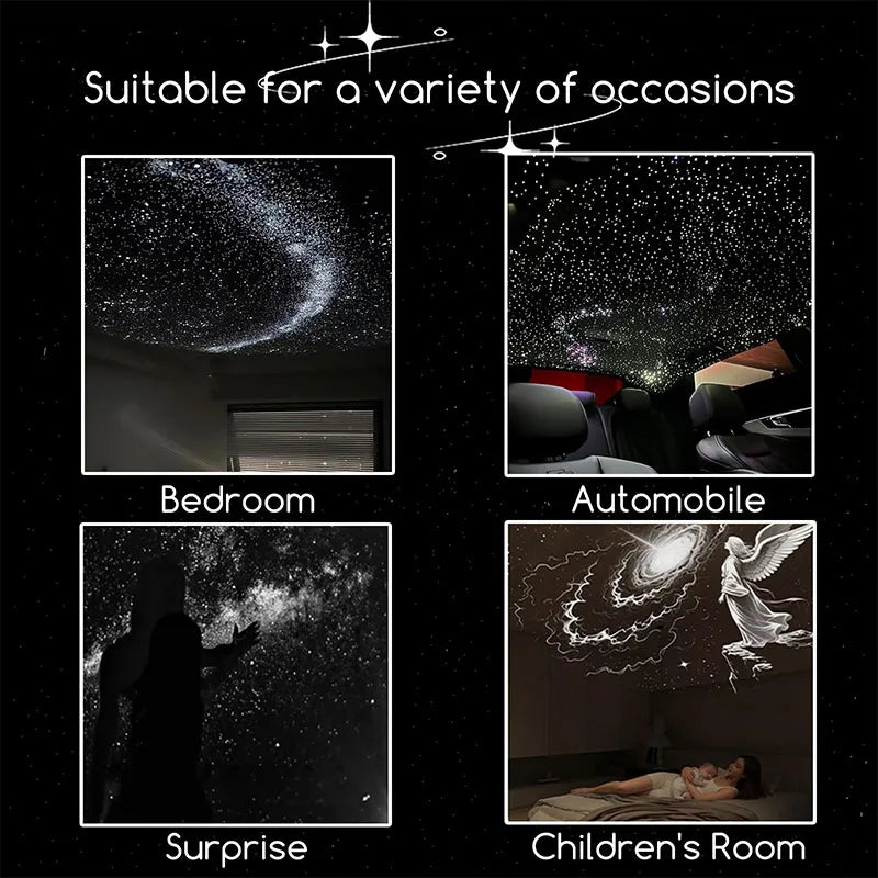 2 in 1 Mini USB Galaxy Star Projector Night Light With Film 