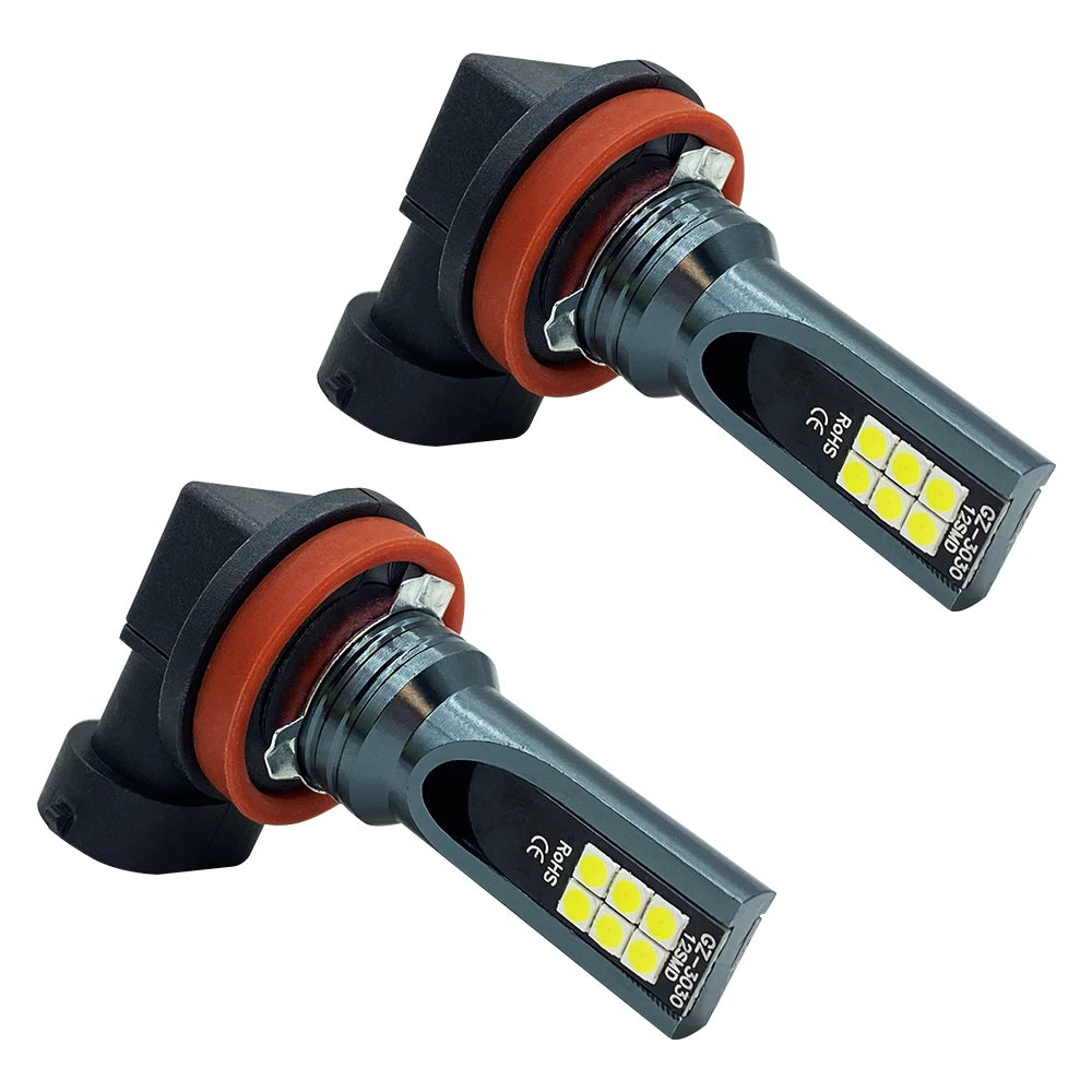 2Pcs H8 H9 H11 LED Car Fog Light Bulbs DRL Motorcycle Headli