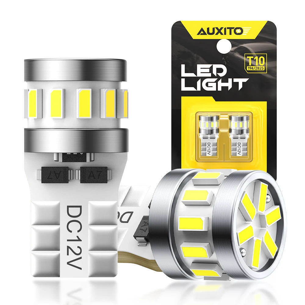 AUXITO 2Pcs 168 194 W5W T10 LED Light Bulb Canbus Car Interi