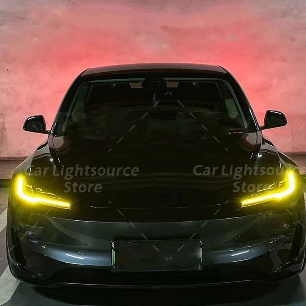 DRL Boards LED Angel Eyes For Tesla Model 3 2023 2024 LED Headlight Refit Daytime Running Light Chips
