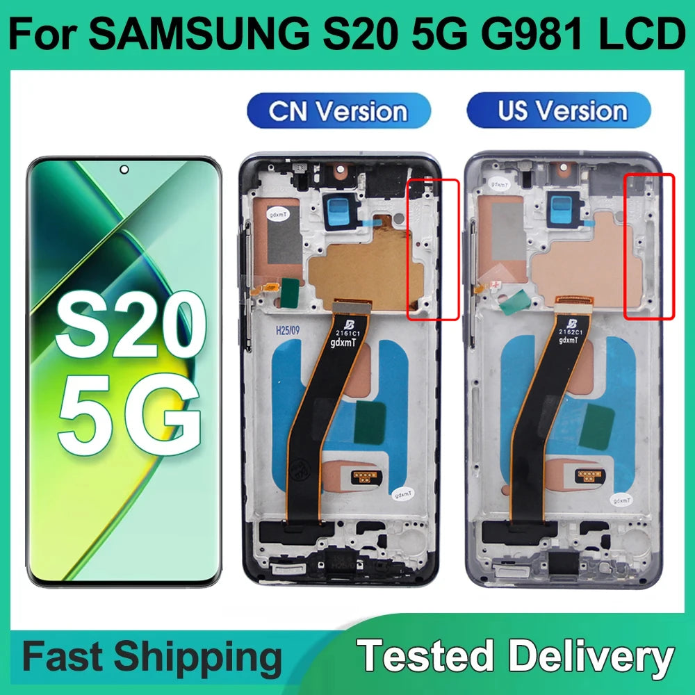 6.2 Tested For Samsung S20 5G LCD G981 S981F S981F/DS Displa
