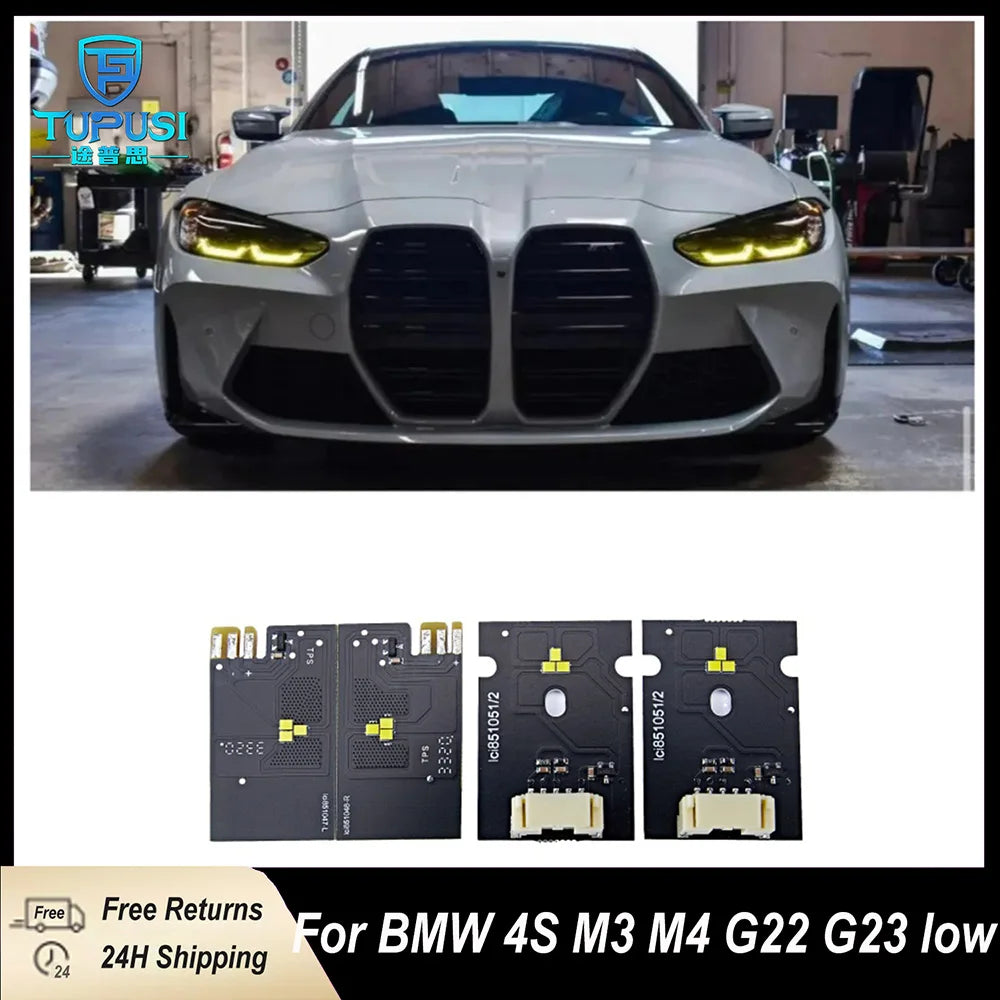DRL LED Modules LOW EU Version For BMW 4 Series M3 M4 G80 G82 G83 G22 G23 G26 2021-2024 Daytime Running