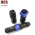 IP67 M25 Connector 2 3 Pin 50A Male Female Connectors 6-18mm