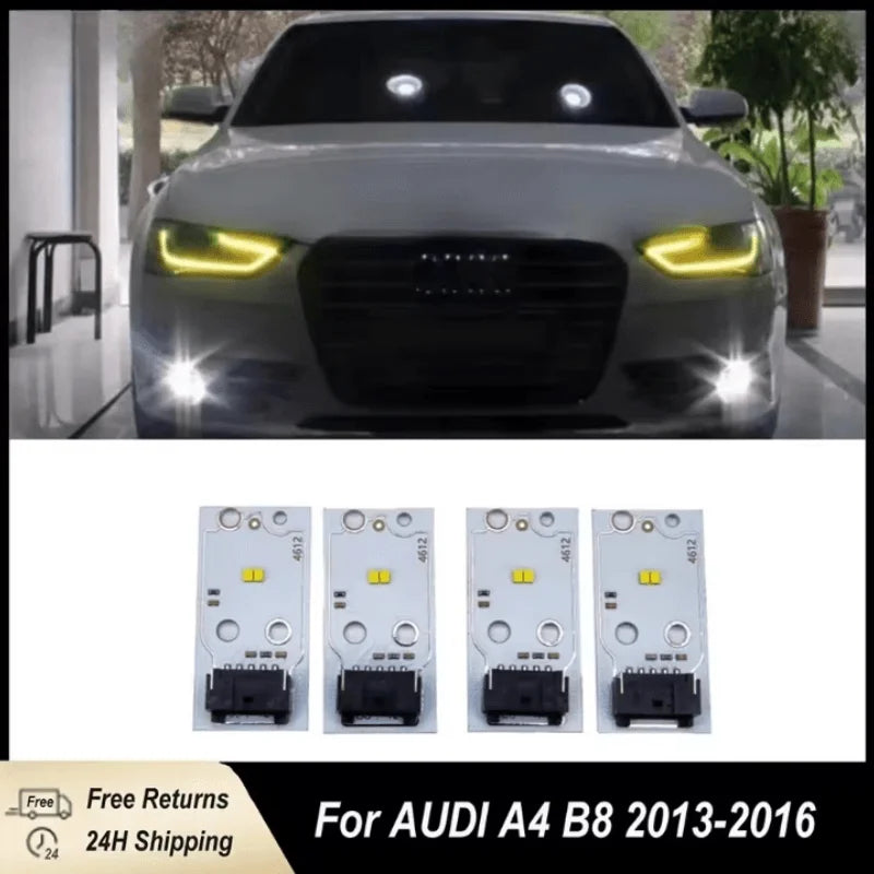 Angel Eye Yellow Led Running Lights Module DRL Chip Upgrade for Audi A4 2013 2014 2015 2016 for Audi B8