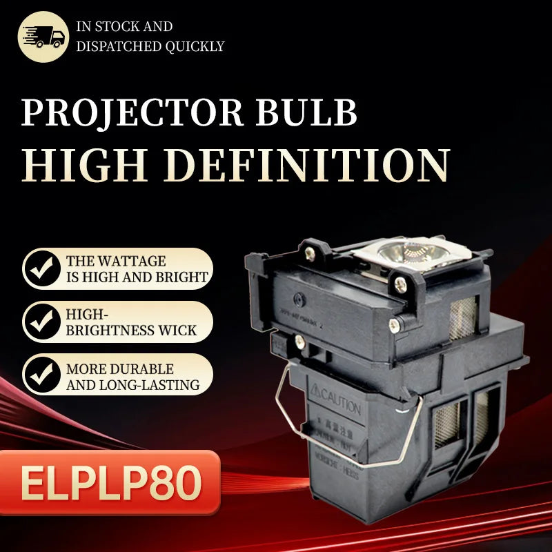 High Brightness Replacement of Bare Projection Lamp ELPLP80/