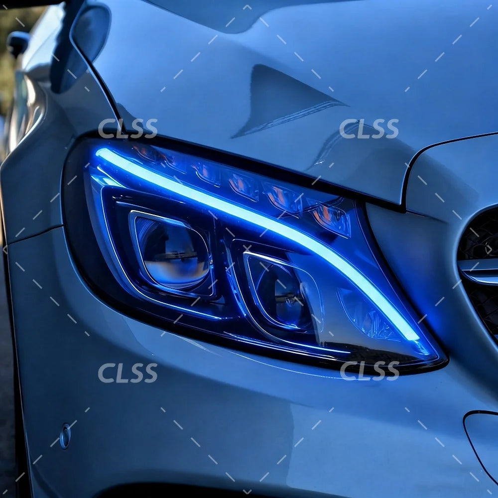 DRL LED Boards Lightsource For Mercedes-Benz C Class W205 C300 C350 2015-2018 Headlight Daytime Running Light