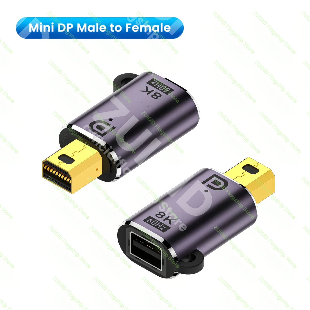 Mini DP to Displayport 1.4 Adapter Converter 8K 60Hz Bi-Directional DP to Mini DP Male to Female Cable Extender for MacBook Pro