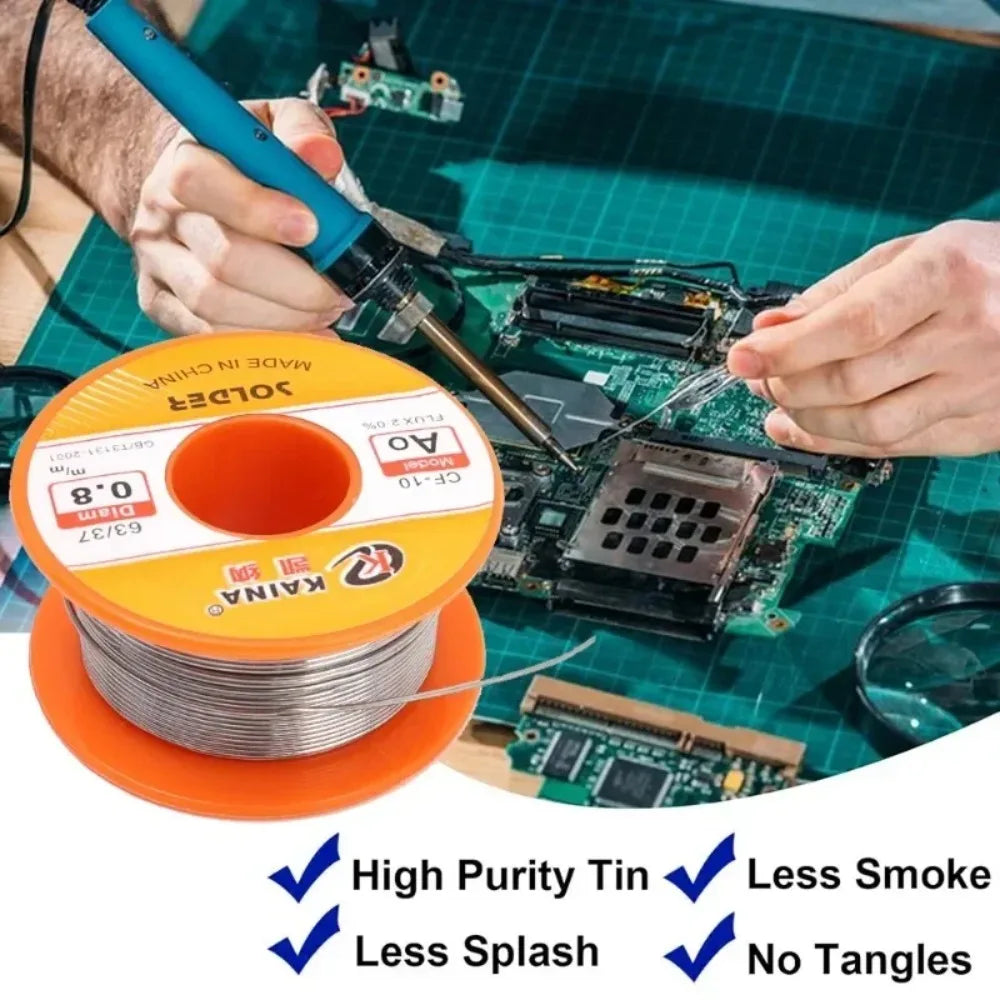 50/100g 0.5mm-2mm No-clean Rosin Core Solder Tin Wire Reel 6
