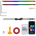 KEVANLY 140cm Symphony APP Control Car Roof Panoramic Skylight Ambient Light Refit Panoramic Acrylic Strip Dashboard Decoration