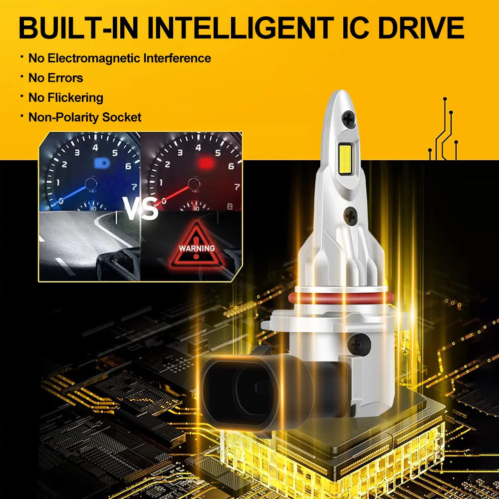 2/4Pcs LED Bulb Headlight 6000K 30000LM Powerful Best Car La
