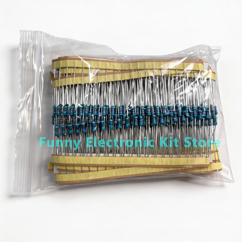 600 Pcs Assorted Metal Film Resistor Kit 30 Values 1/4W Resi