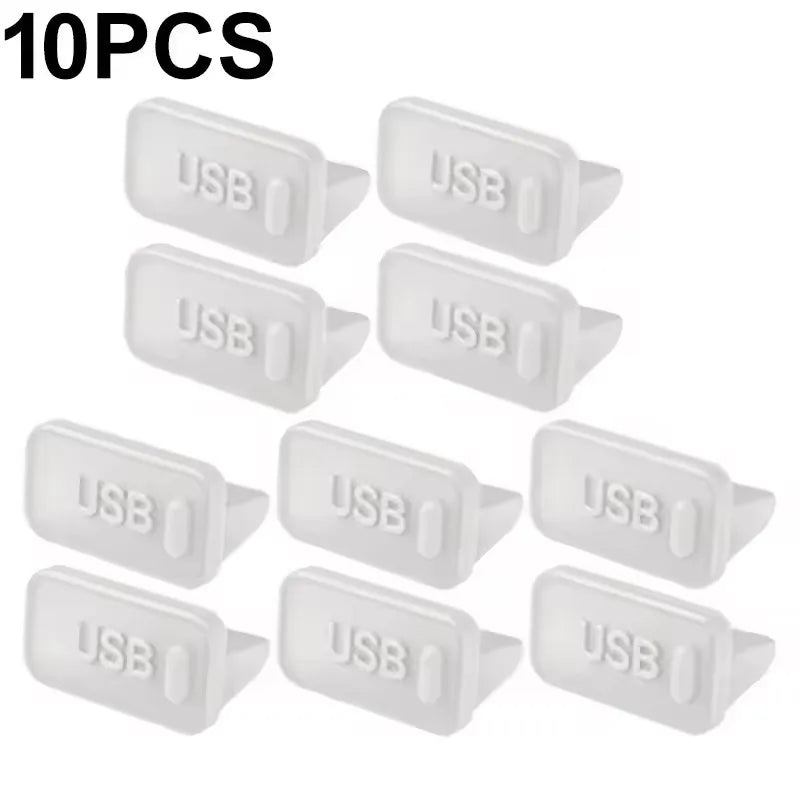 60/40/20/10PCS USB A Dust Plugs for Laptop Notebook PC USB Charging Ports Protectors Silicone Dustproof Caps Dustplug Cover