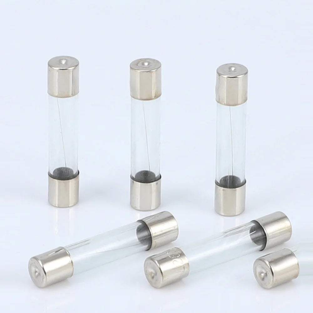 10/100 PCS Fuse Tube 5x20 6x30 Glass Fuse Tube 250V 0.1A 0.2