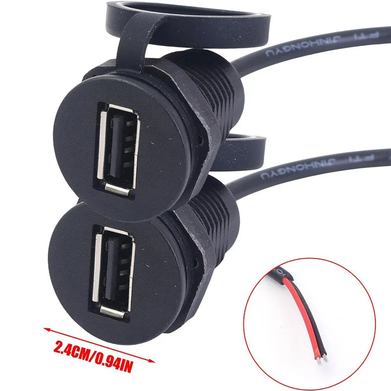 1/2pcs Waterproof Type C Connector Type-C Waterproof with Nut Locking Plate Female High Current USB Fast Charging Jack Ports