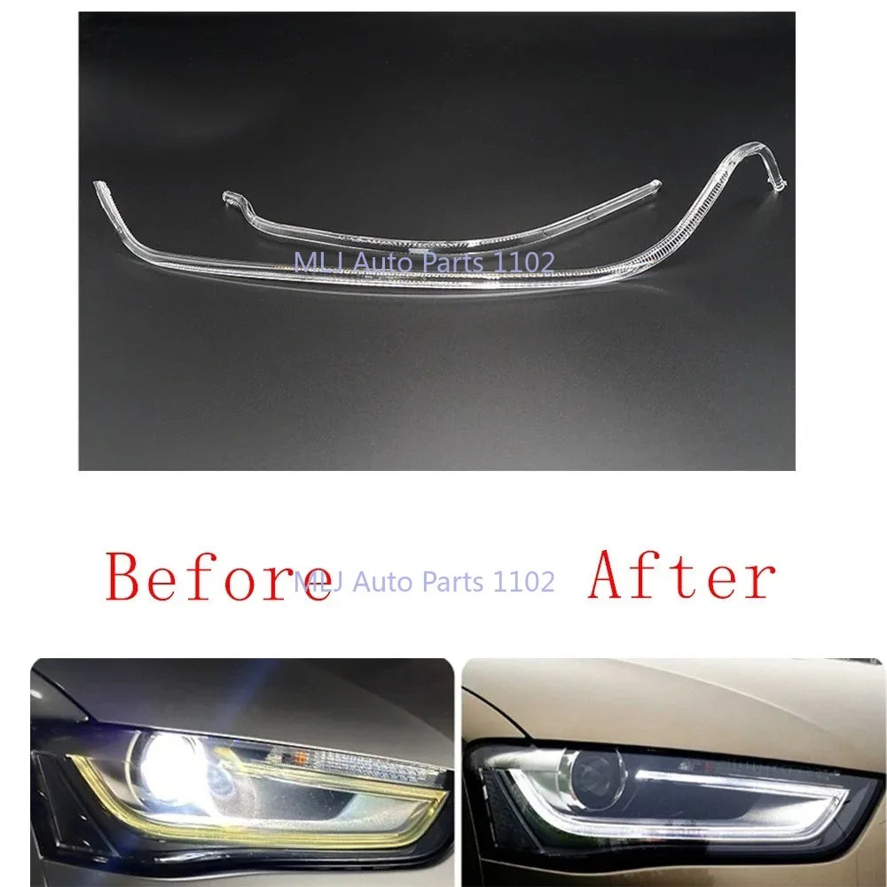 DRL Headlight Light Guide Plate Daytime Running Light Tube Bar for Audi A4L A4 2012-2016