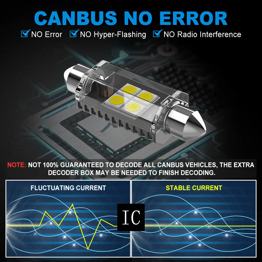 NAO C5W LED CANBUS Error Free Festoon 31mm 36mm 39mm 41mm 12