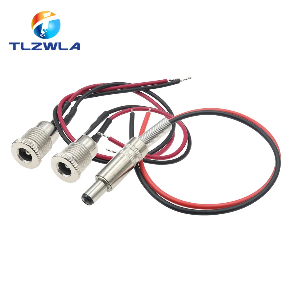 1PCS DC099 5.5 x 2.1mm 5.5 x 2.5mm DC Power Socket Threaded 