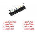 8pcs Universal DC Power Supply Charger Adapter Tips Jack Plu
