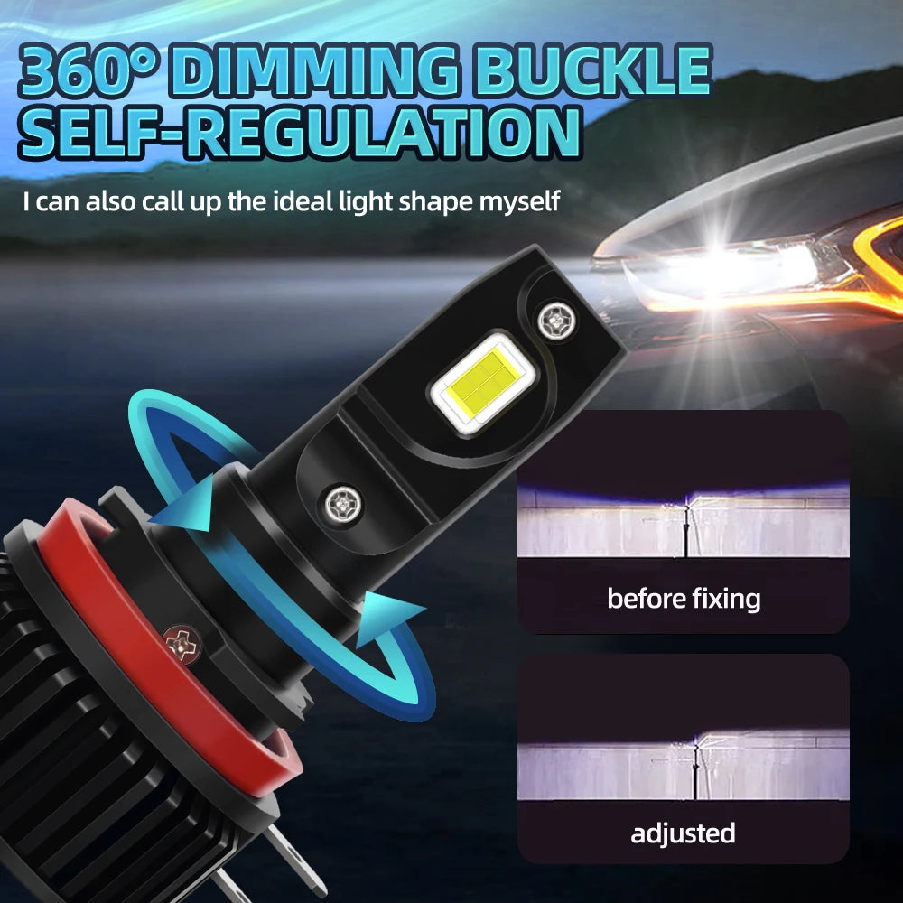 2/4Pcs 30000LM Powerful LED Headlight Bulb Wireless Car Ligh