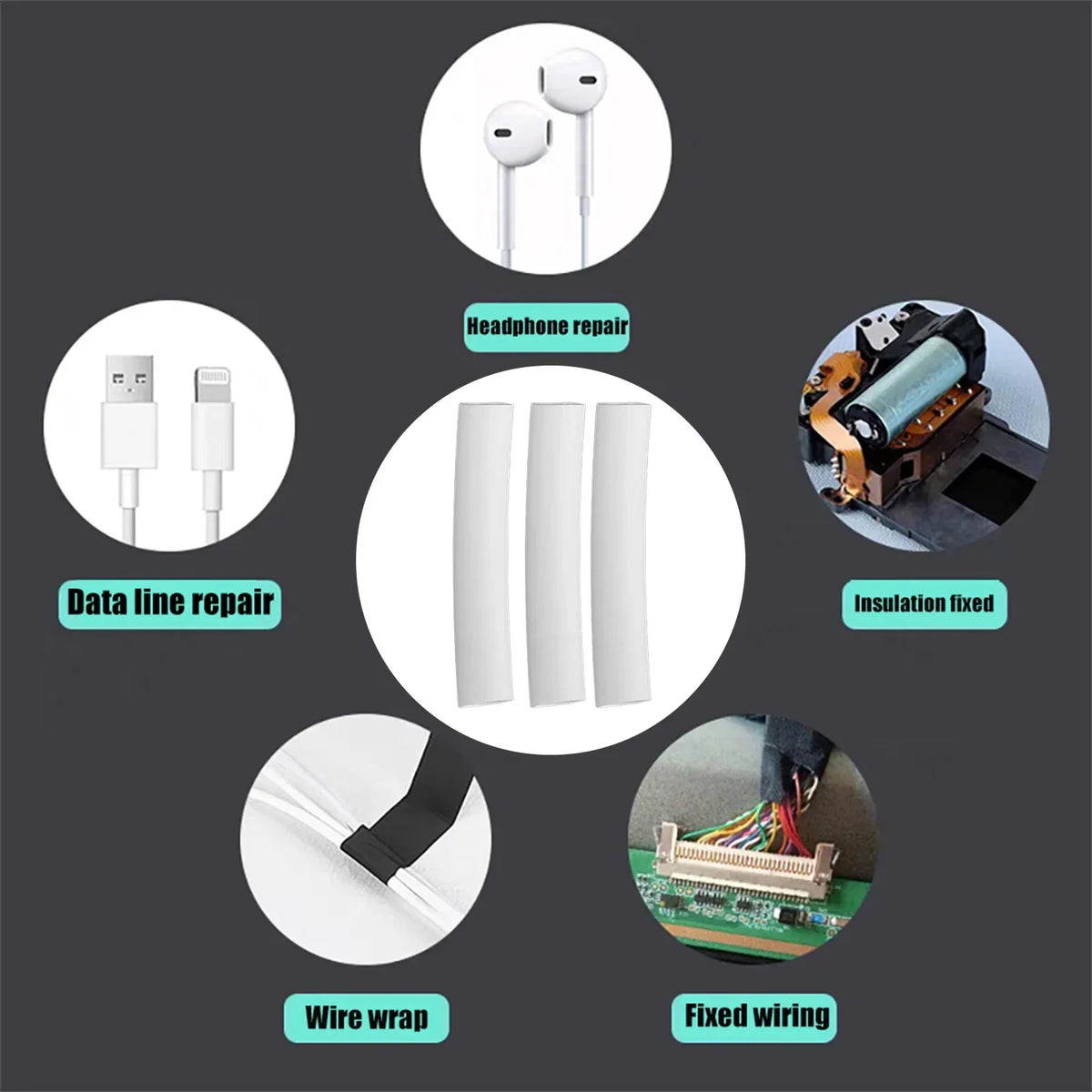 4/8/16pcs Heat Shrink Tube Kit Thermoresistant Tubing Heat S