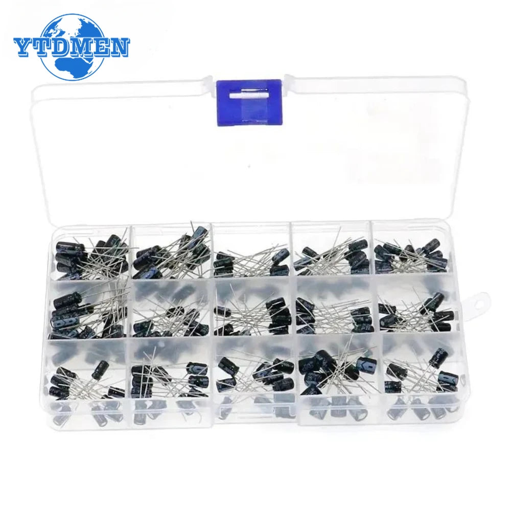 200PCS 10V 16V 25V 50V Aluminum Electrolytic Capacitor Assor