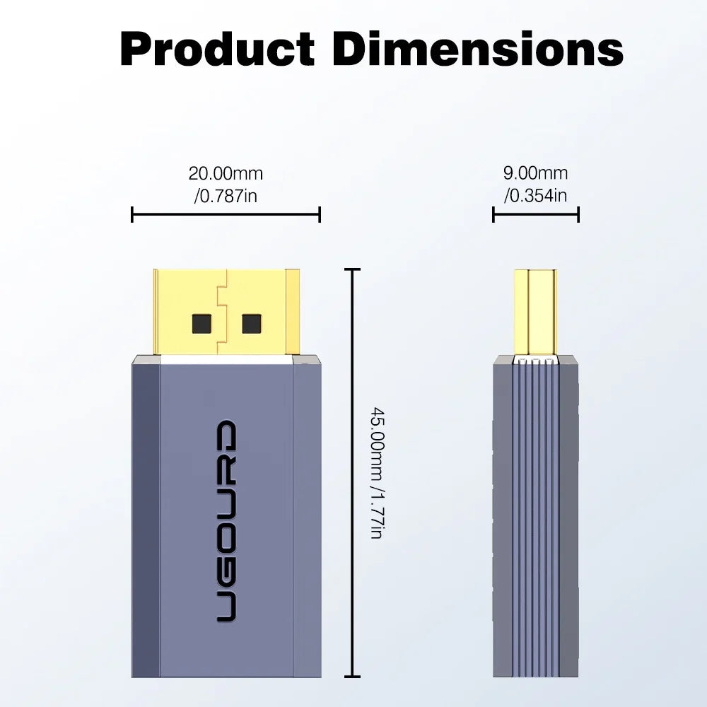 UGOURD New 4K 60Hz DP to HDMI Adapter Cable DisplayPort 1.2 