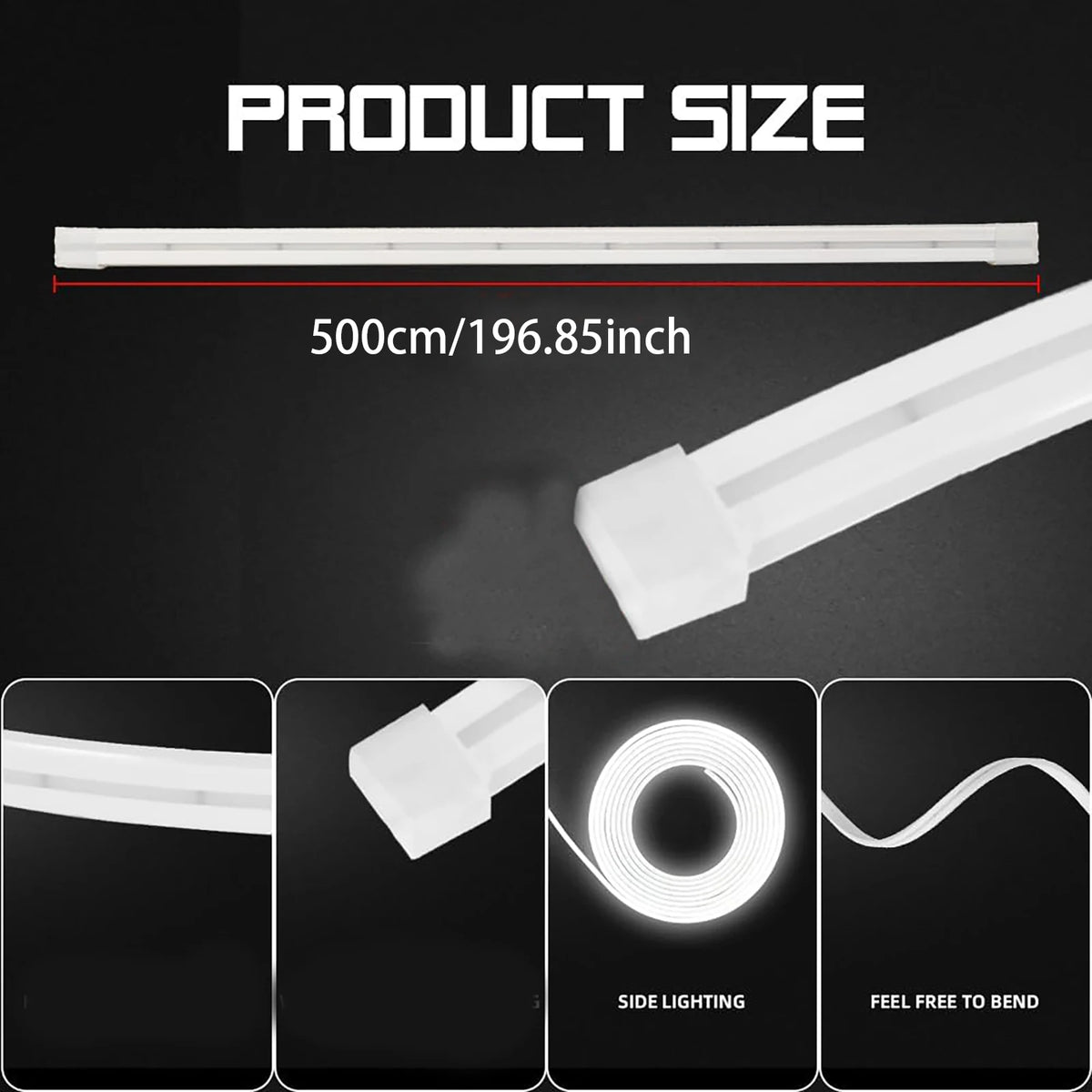 5m Universal Flexible LED Trunk Strip Interior Ambient Light
