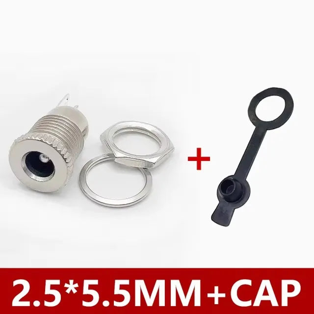 10/50PCS DC099 5.5 mm X 2.1mm DC Power Jack Socket 5.5 2.1 Female Panel Mount Connector 5.5 2.5mm Metal DC-099 Open Hole 11MM