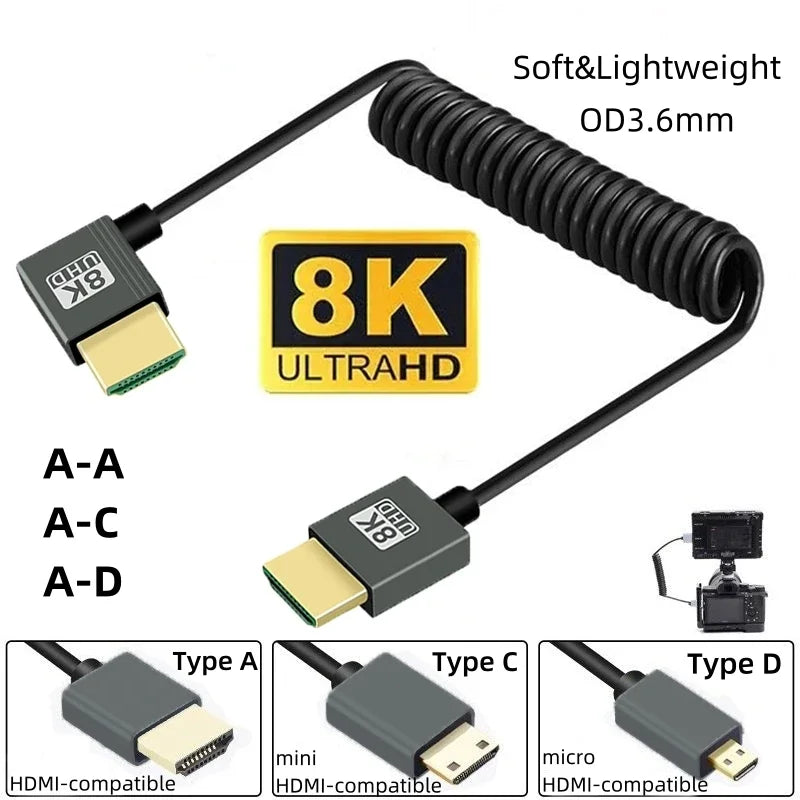 8K UHD Cable High Speed HDMI-compatible Mini/Micro HDMI-comp