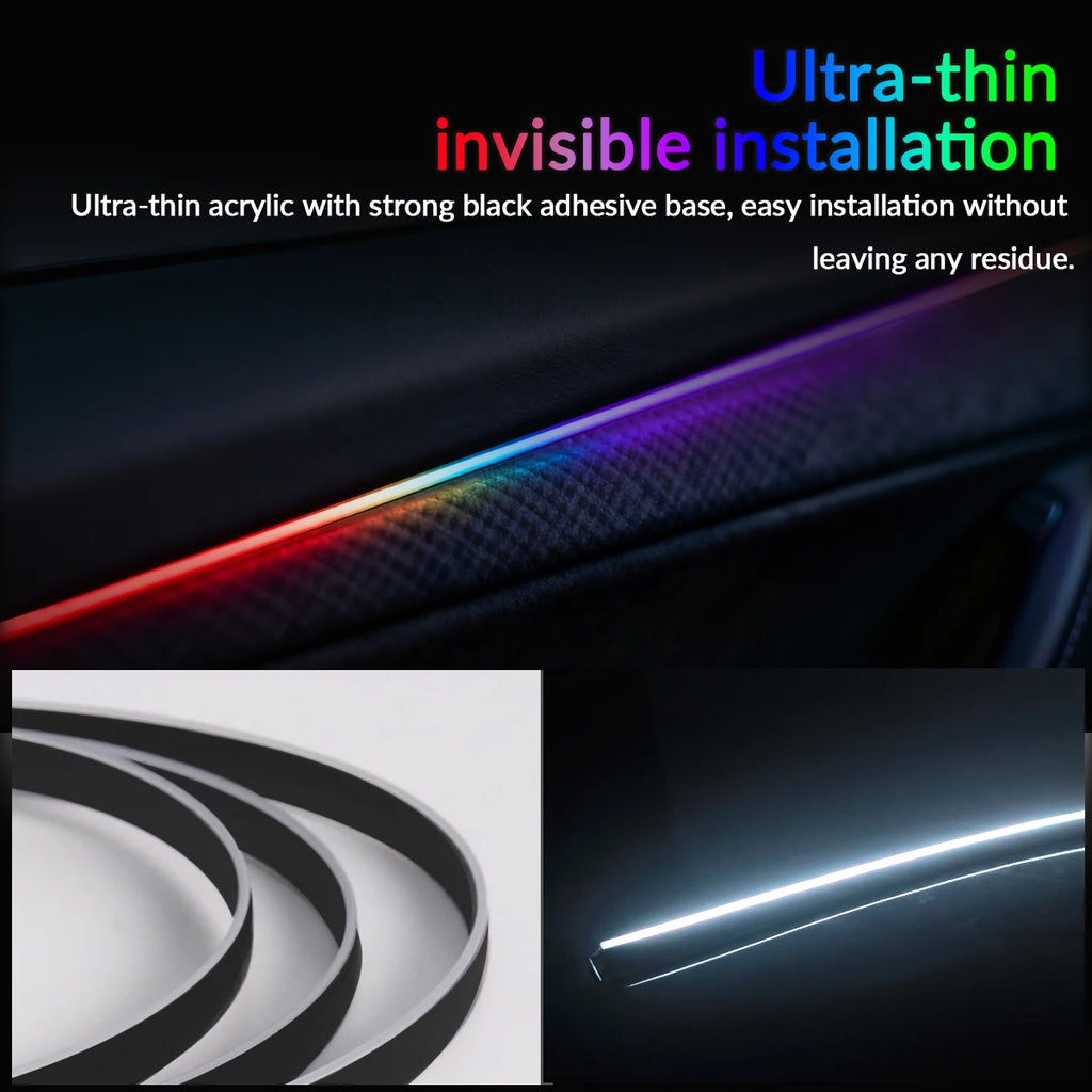 6/10/18 in 1 Car Ambient Light 64 Colors RGB Symphony Stream