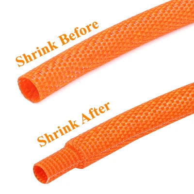 PET Braided Cable Sleeve Heat Shrink Tube 4mm-30mm Insulation Flam Retardant PET Auto Line Organizer Wire Wrap Sheath Protection
