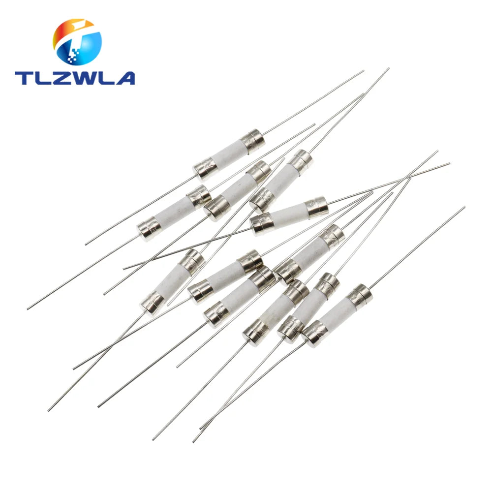 10PCS 5 20mm Fast Break Ceramic Fuse Slow Blow Tube Fuse Wit