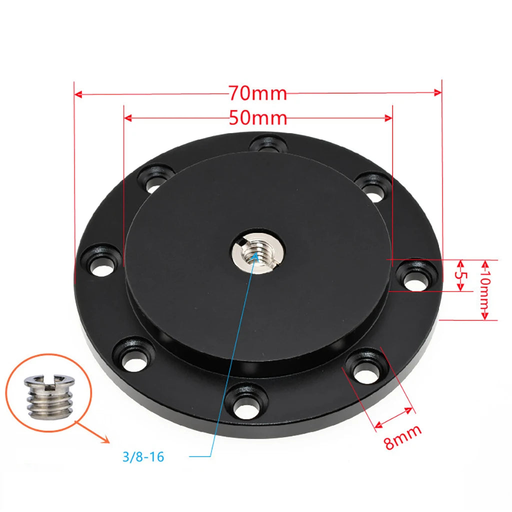 Metal Plate Wall Mount 1/4 3/8 Thread Magic Arm Fixed Base for Webcam Projector Holder Monitor Light Stand DSLR Camera Bracket