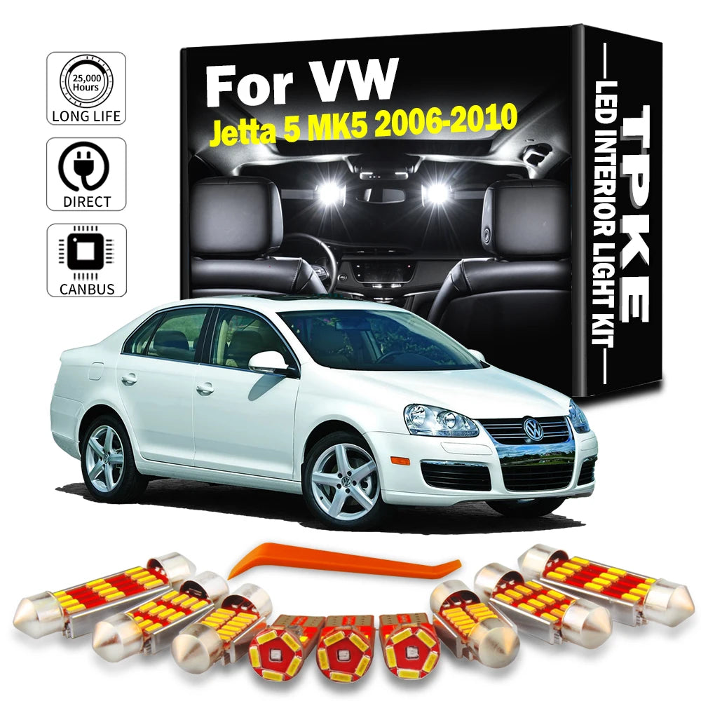 TPKE 12Pcs LED Interior Map Dome Reading Sunvisor Light Kit 