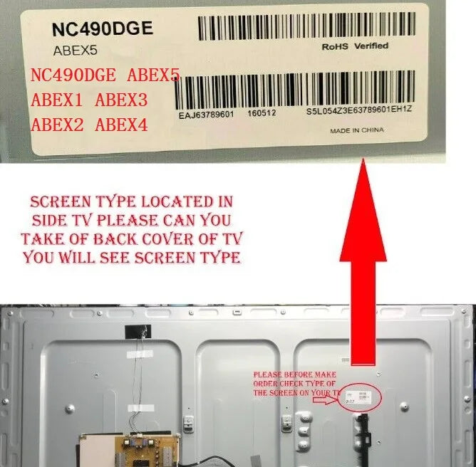 LED Backlight Strip for TV 49UH610V 49UH603V 49UH601V 49UH620V 49UH6100 49UH61_UHD_A B NC490DGE ABEX1 ABEX2