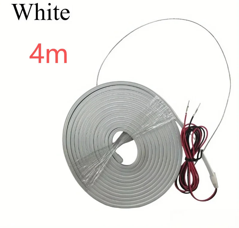 Flexible LED Ambient Light Strip 5m DC12V for Tesla Model Y 3 S After Trunk Frunk Silicone Interior Car Decorative Lamp DIY Lamp