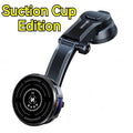 Magnetic Semiconductor Cooling Car Phone Holder with Suction Cup RGB Ambient Lights 3-Gear Adjustment Compatible with Smartphone