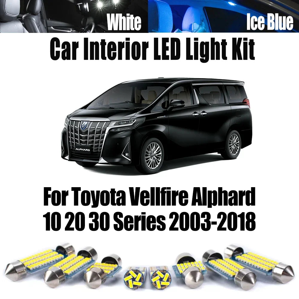 Bulbs LED Interior Map Dome Trunk Plate Light Kit for Toyota 2003-2018