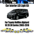 Bulbs LED Interior Map Dome Trunk Plate Light Kit for Toyota 2003-2018