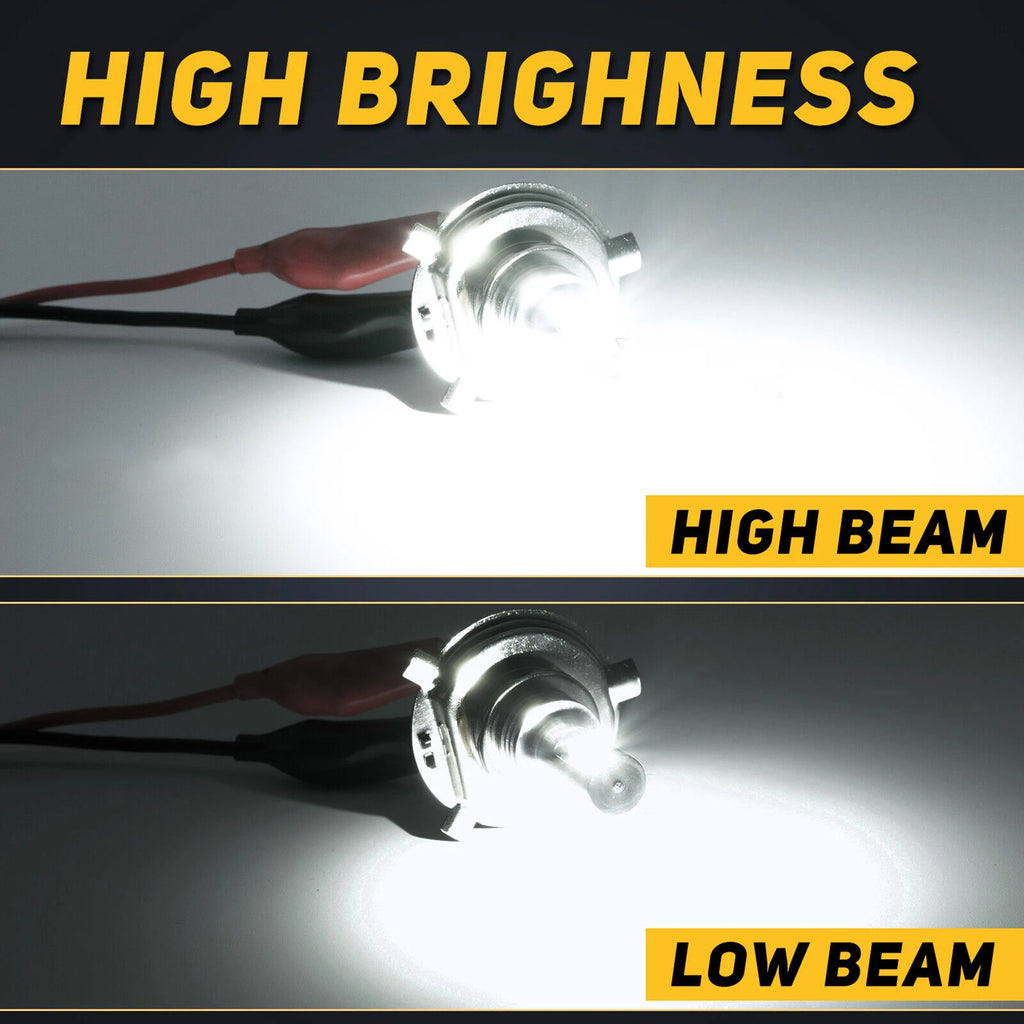 2PCS Lamp Bulb Replacement For H4 Led Xenon White Canbus Err