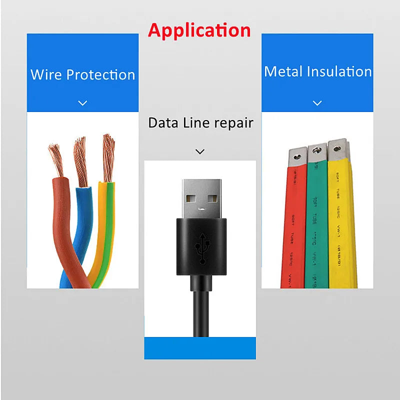 1/3/5Pcs Non Slip Heat Shrink Tube Fishing Rod Wrap 15 18 20