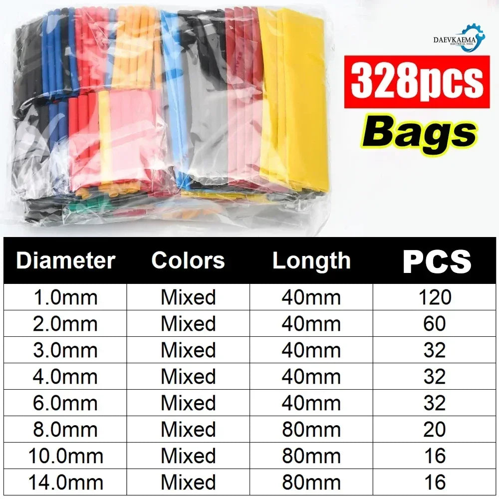 800pcs With Box Heat Shrink Tube Kit Thermoresistant Tubing Electrical Connection Cable Insulation Sleeved Protecter
