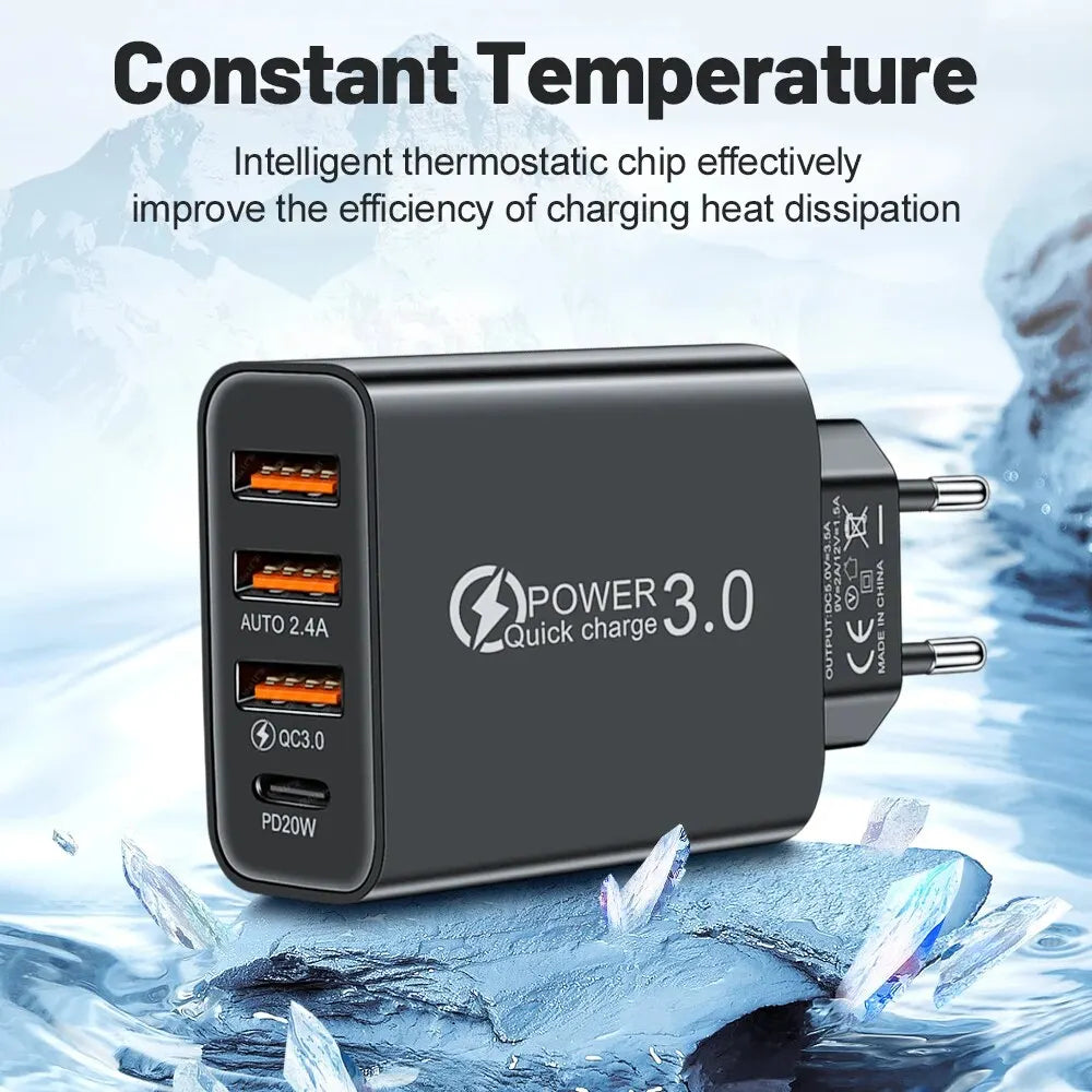Total 20W Multi Port Wall Charger USB PD Adapter For Xiaomi 
