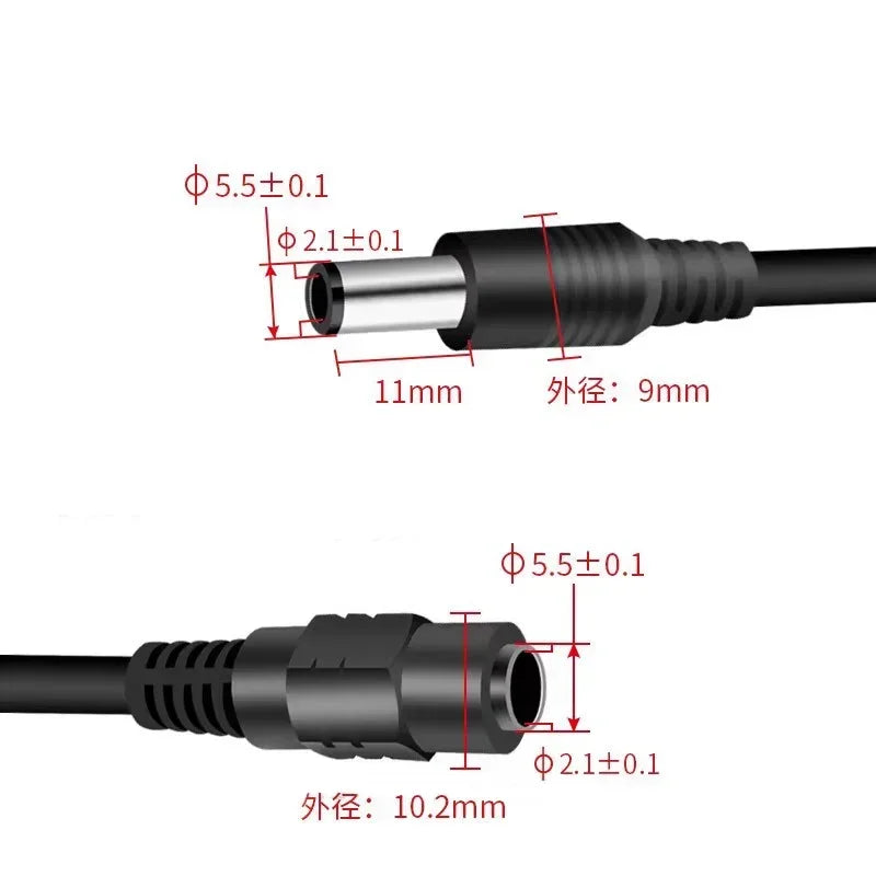 5.5x 2.1mm 1 to 2/3/4/5/6/8 Way DC Power Splitter Cable 5V 1