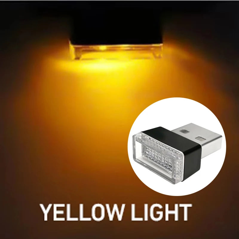 Car LED Light USB Mood Lamp Atmosphere Light Auto Interior Plug and Play Decoration Lamp Universal Ambient Lights Decorative