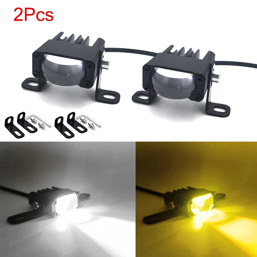 LED Headlight Bumper Projector Lens Fog Lamps Work Light Car Grill Light Mini Driving Light Auxiliary Lights For Car Motorcycle