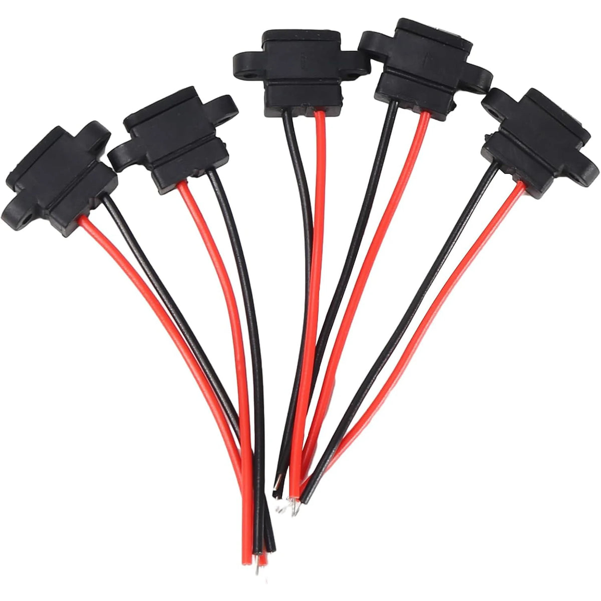 5PCS Type-C Female Chassis 2 Pin Type-C Female Socket Connec