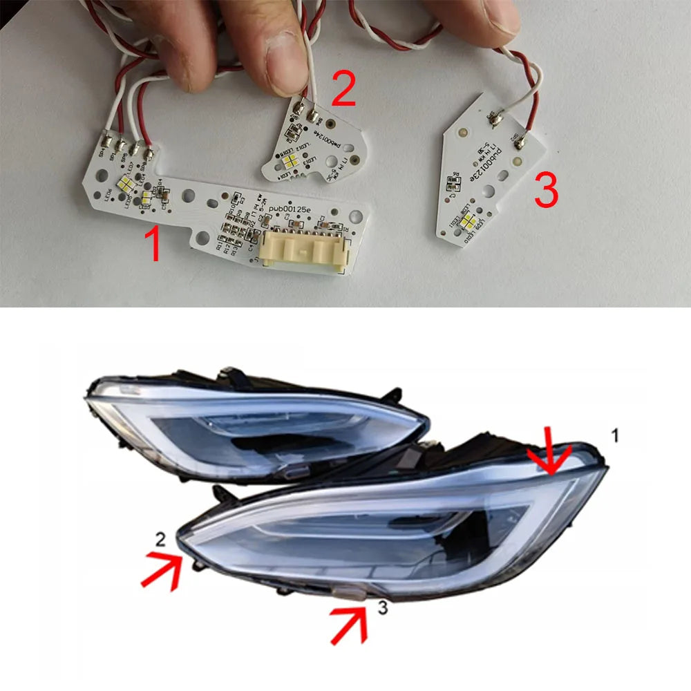 Angel Eyes DRL Chip Ballast Circuit Board for Tesla Model S 2016-2020
