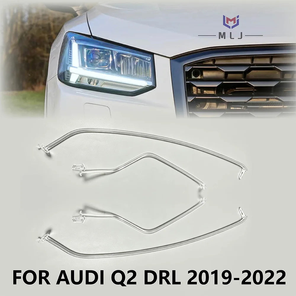 Headlight Acrylic Angel Eye LED DRL Light Guide Strip Tube Daytime Running Light Replacement Parts for Audi