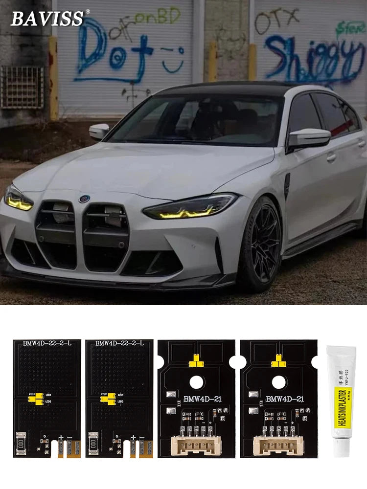 DRL LED Modules Board Set Replacement for BMW M3 G80 M4 G82 G83 G22 Laserlight US EU Spec 2021 Onwards